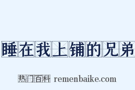 睡在我上铺的兄弟是什么意思的图片